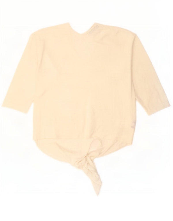 Marks & Spencer Blusa de manga 3/4 para mujer UK 46 Large Off White Viscosa