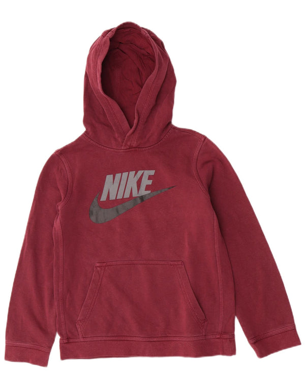Nike Boys Graphic Hoodie Džemper 10-11 godina Srednje kestenjasti pamuk