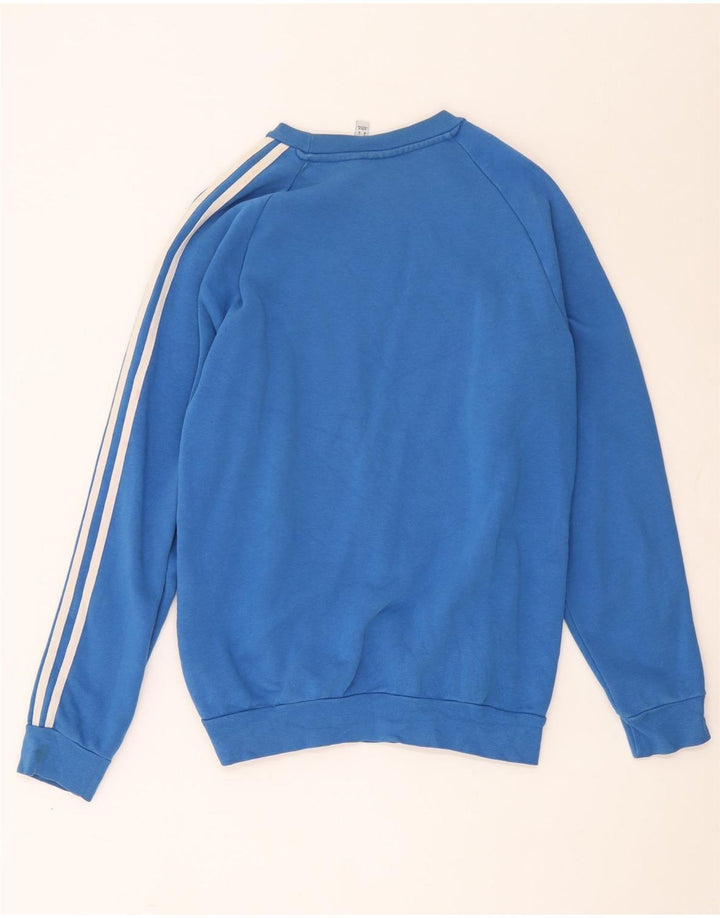 Adidas Mens Sweatshirt Jumper Medium Blue Cotton