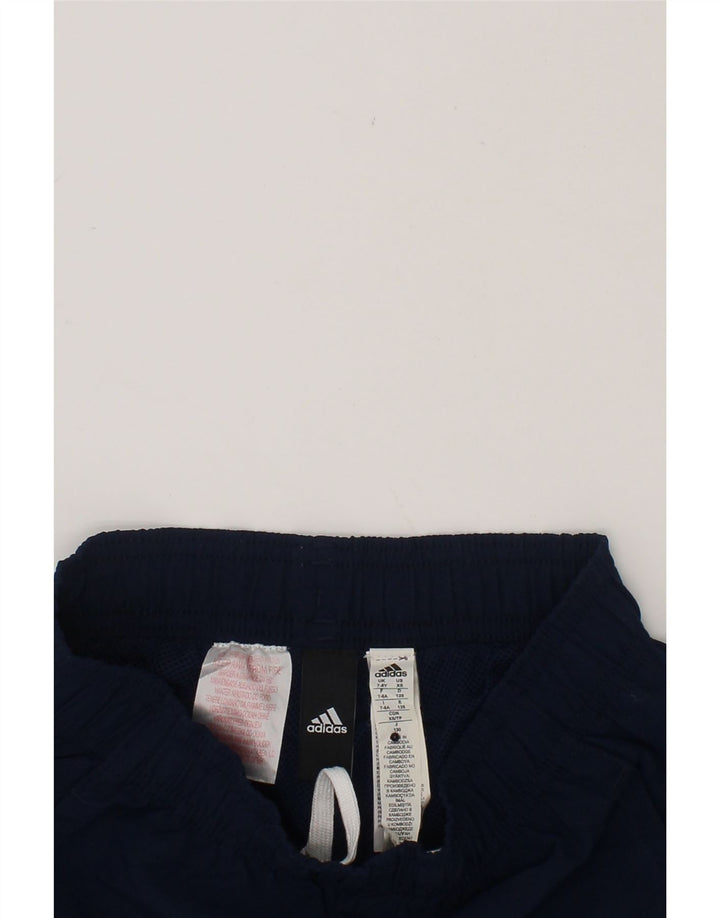 ADIDAS Boys Sport Shorts 7-8 Years  Navy Blue Polyester Vintage Adidas and Second-Hand Adidas from Messina Hembry 