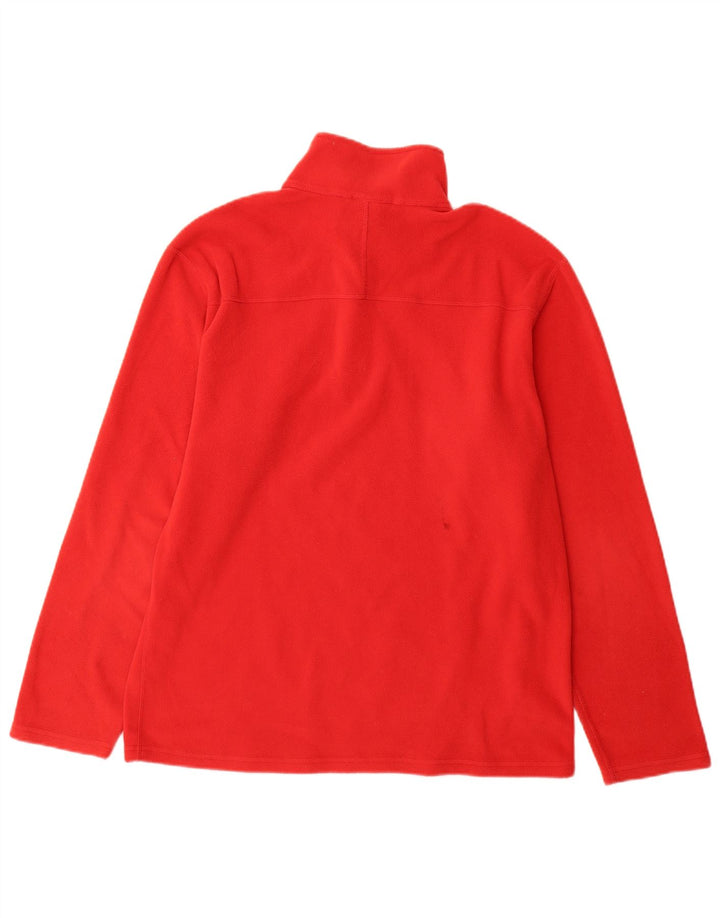 Maglione in pile da uomo The North Face con zip e collo in poliestere rosso medio