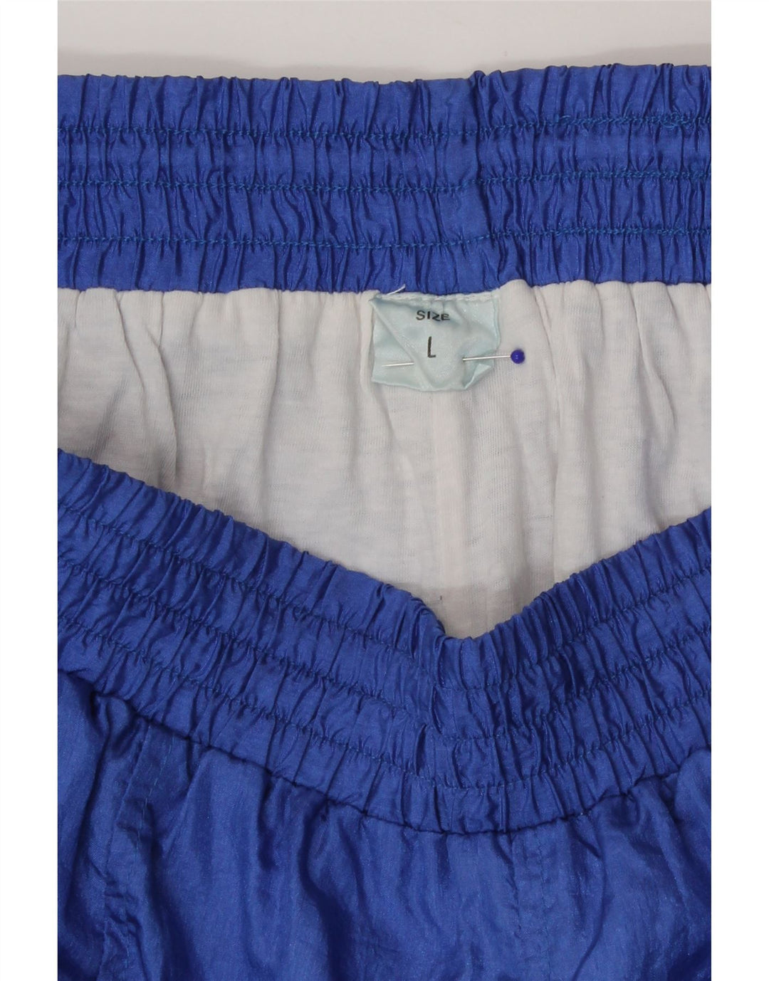 Vintage Mens Tracksuit Trousers Joggers Large Blue Polyamide