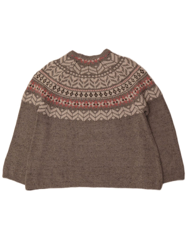 Marks & Spencer Damen-Snowflake-Pullover mit Rundhalsausschnitt, Gr. 18, XL, Grau