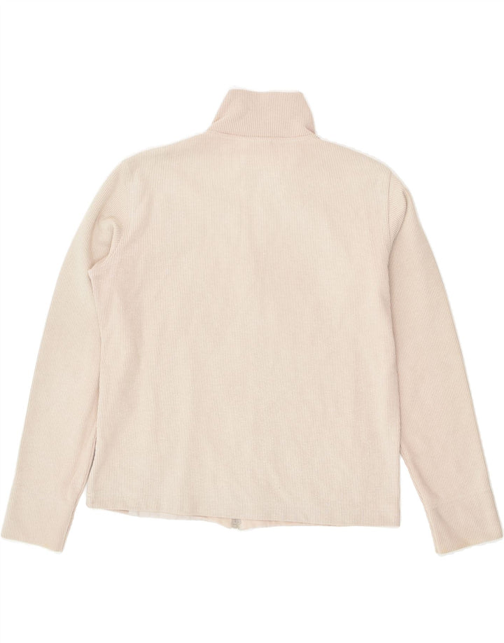 DIADORA Womens Loose Fit Tracksuit Top Jacket UK 10 Small Beige | Vintage Diadora | Thrift | Second-Hand Diadora | Used Clothing | Messina Hembry 