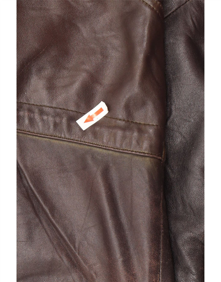 Vintage herre læderjakke UK 44 2XL sort læder