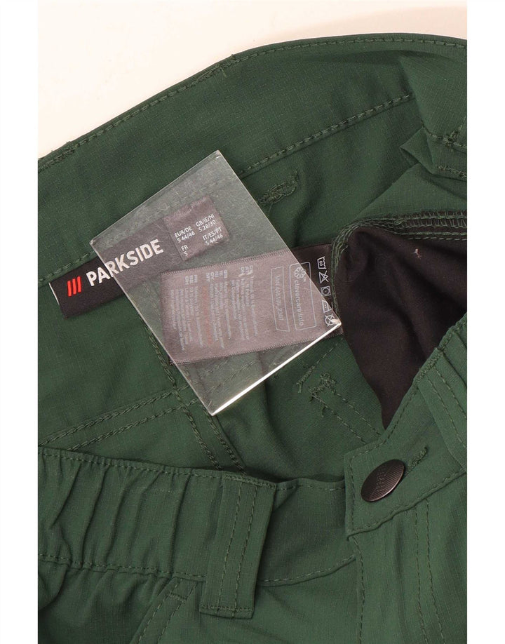 Parkside Mens Cargo Shorts Small W29 Green Elastane