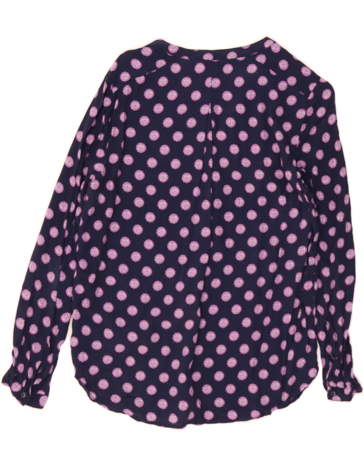 TOMMY HILFIGER Womens Pullover Shirt Blouse US 10 Large Navy Blue Floral Vintage Tommy Hilfiger and Second-Hand Tommy Hilfiger from Messina Hembry 