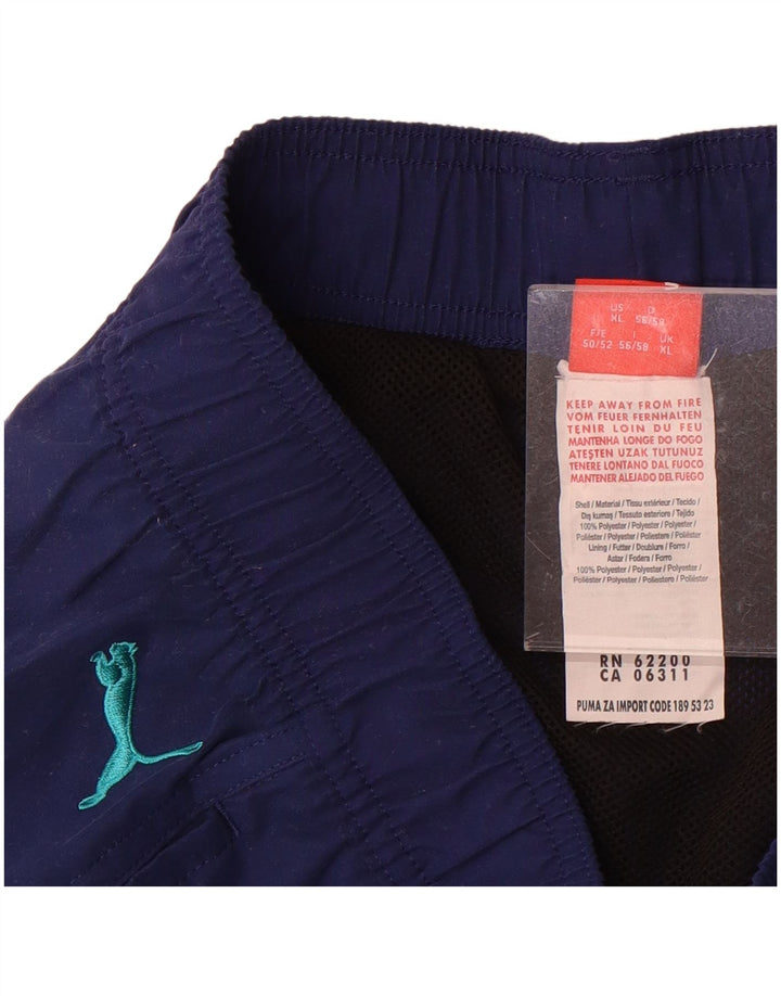 Puma Mens Graphic Sport Shorts XL Navy Blue Polyester