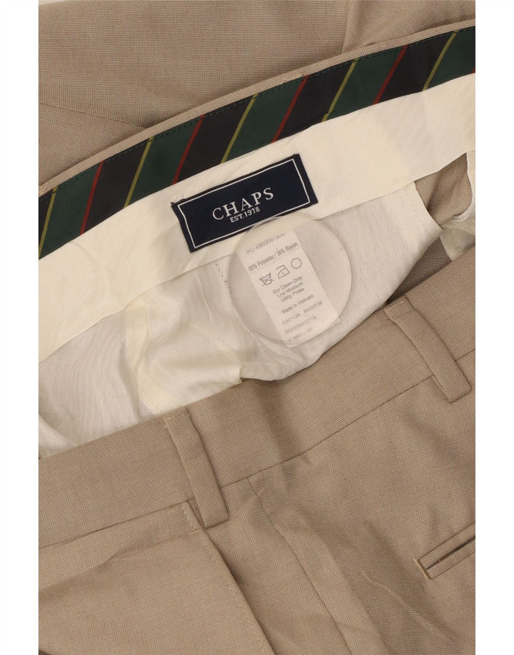 CHAPS Lige jakkesæt til mænd W36 L32 Beige Polyester