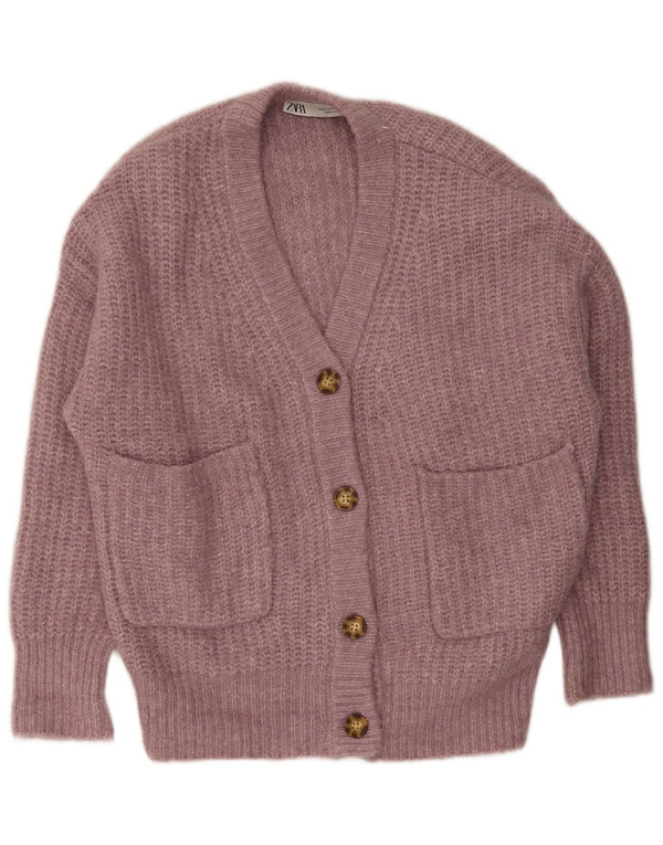 Zara Cardigan surdimensionné pour femme UK 10 Petit Rose