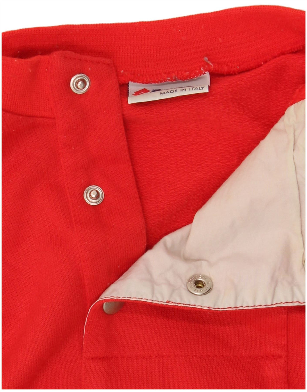 Lotto Mens Button Neck Jumper Sweater Small Red Colourblock Cotton