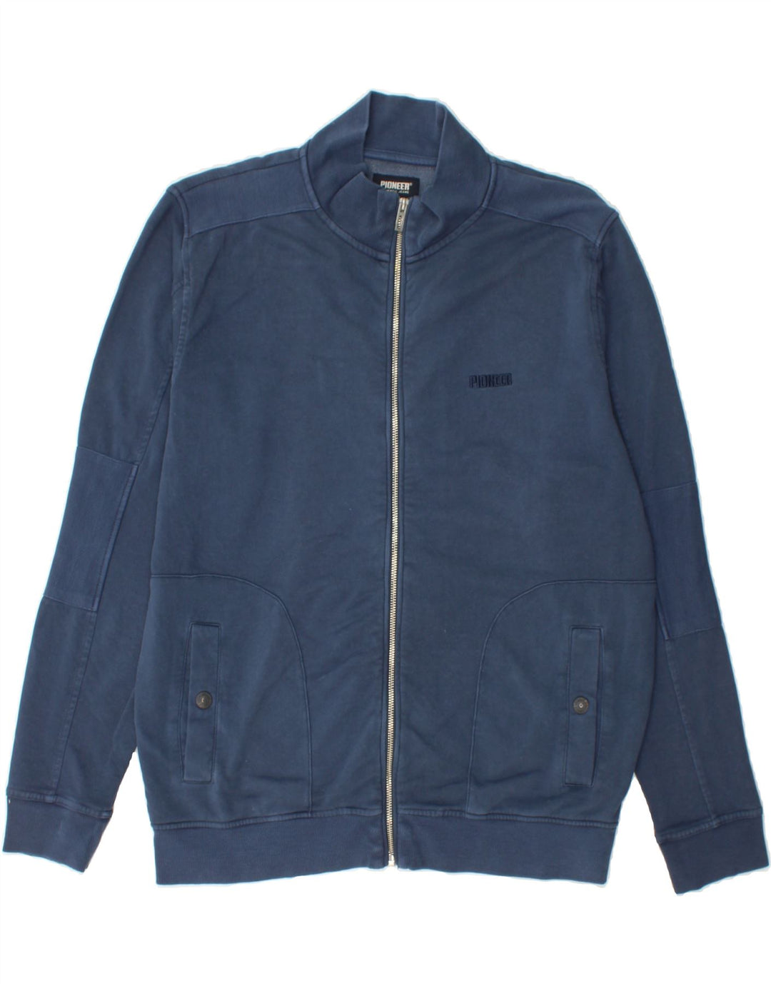 PIONEER Mens Tracksuit Top Jacket Large Navy Blue Cotton Vintage Pioneer and Second-Hand Pioneer from Messina Hembry 