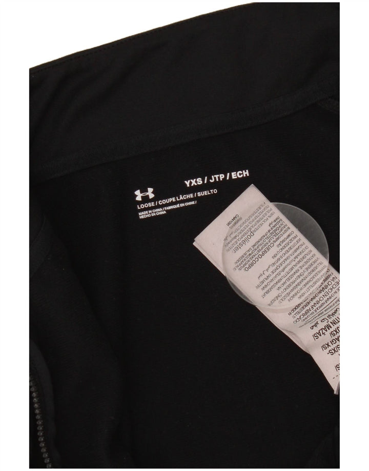 Under Armour Boys Tracksuit Top Jacket 6-7 Years XS Black Polyester