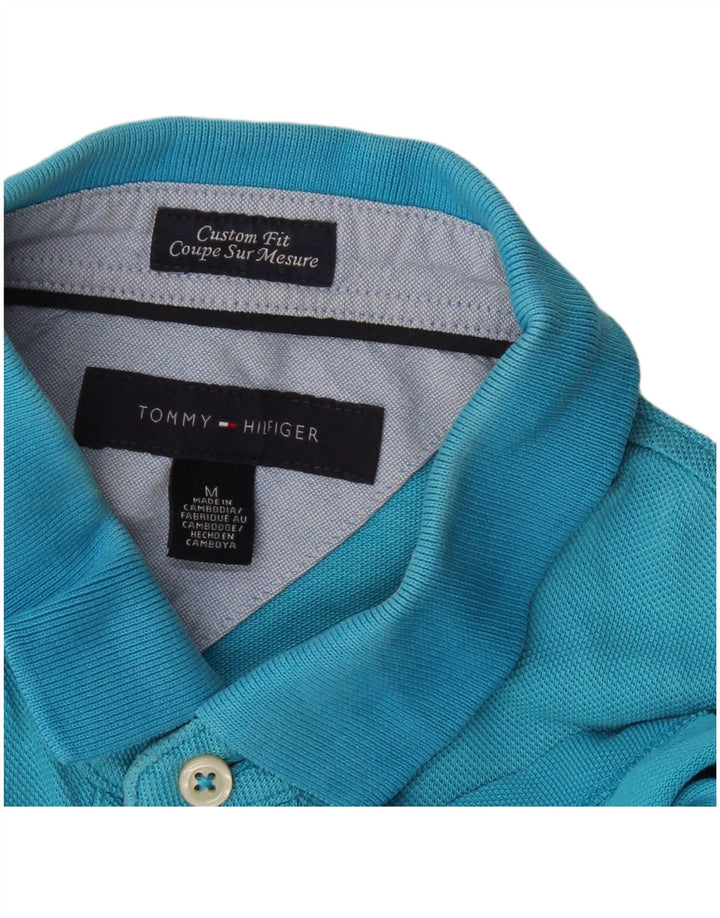 TOMMY HILFIGER Herre Custom Fit Polo Shirt Medium Blue