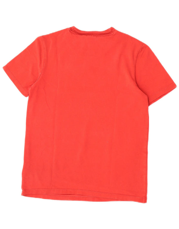 Adidas Dame Grafisk T-Shirt Top UK 12 Medium Rød Bomuld