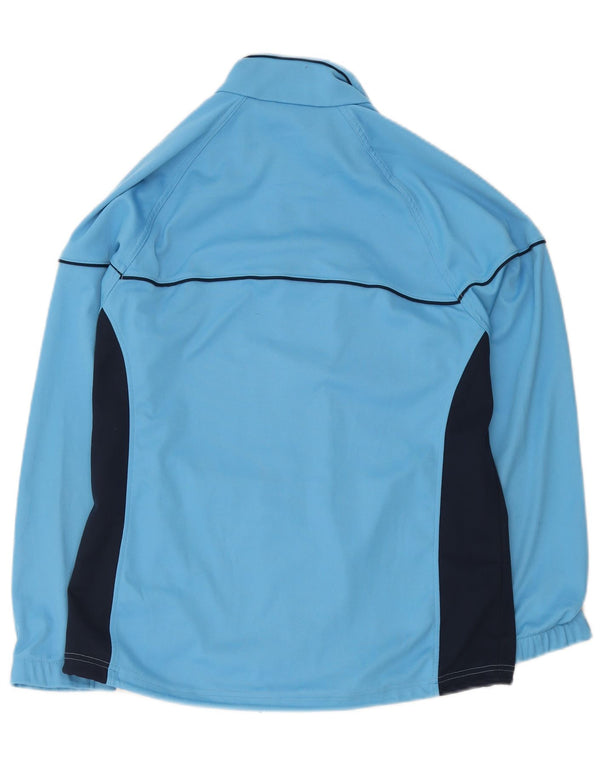 Asics Mens Tracksuit Top Jacket Medium Blue Colourblock Polyester