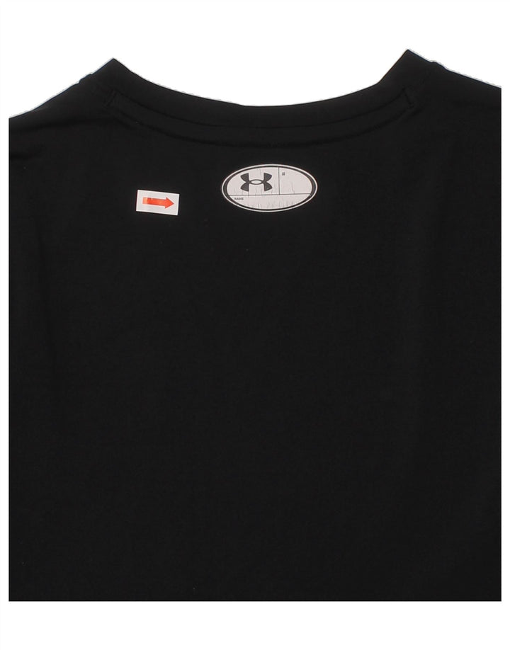 UNDER ARMOUR Boys Top Long Sleeve 11-12 Years Large Black Vintage Under Armour and Second-Hand Under Armour from Messina Hembry 