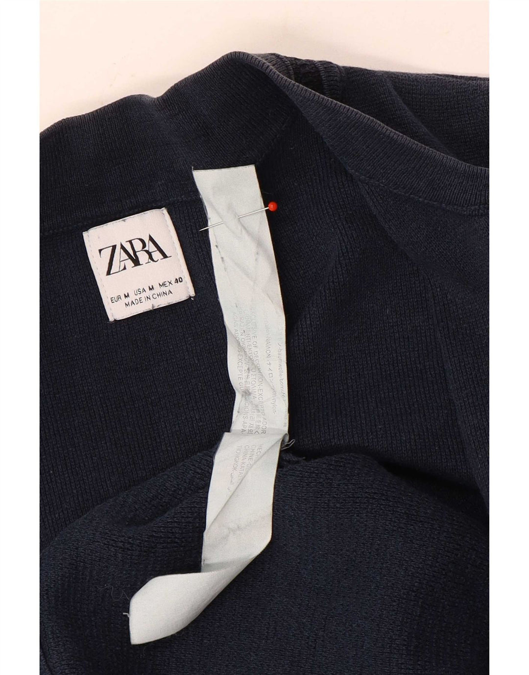 Maglione cardigan da uomo Zara gessato medio blu navy