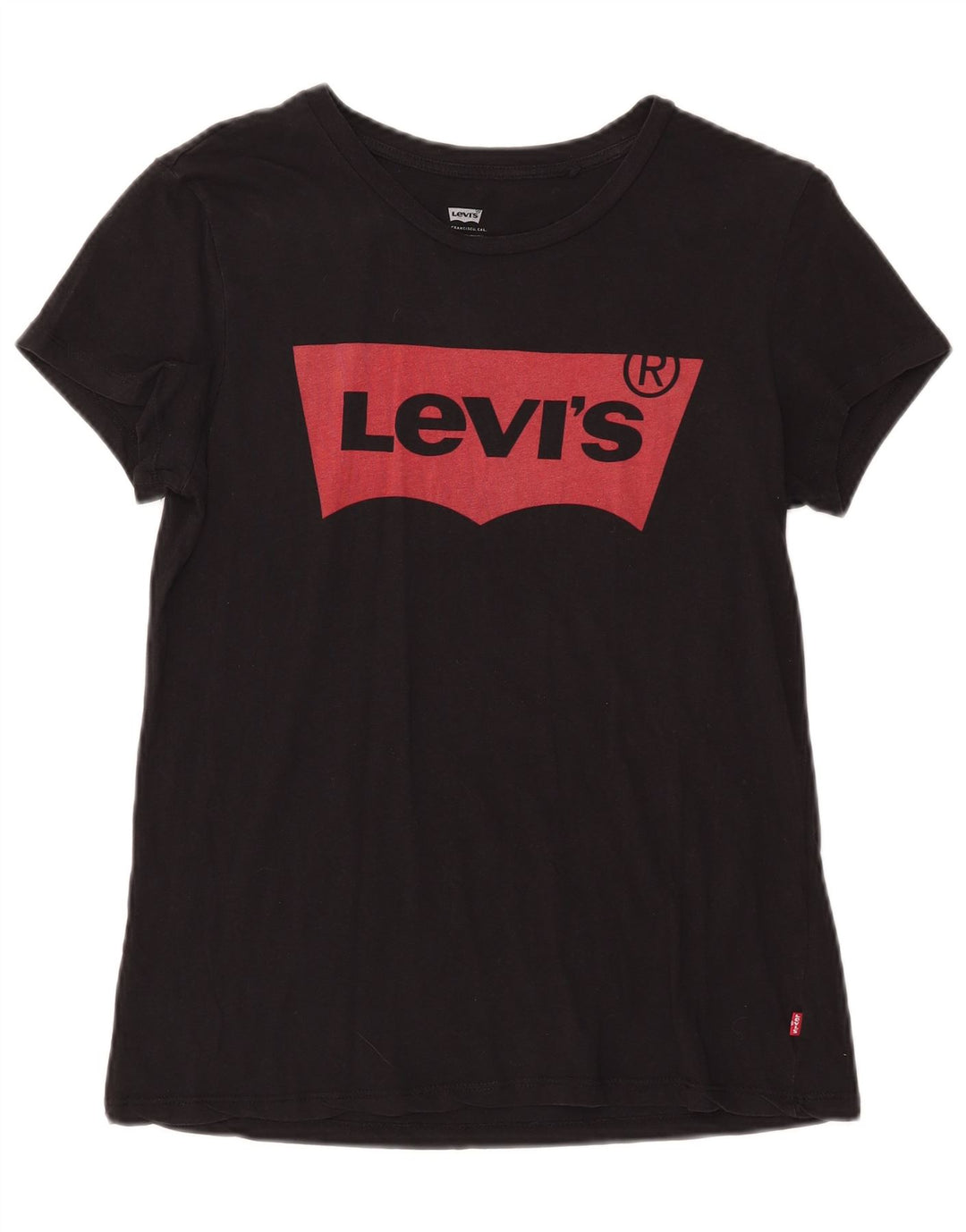 Levi's Damen Graphic T-Shirt Top UK 14 Medium Schwarz