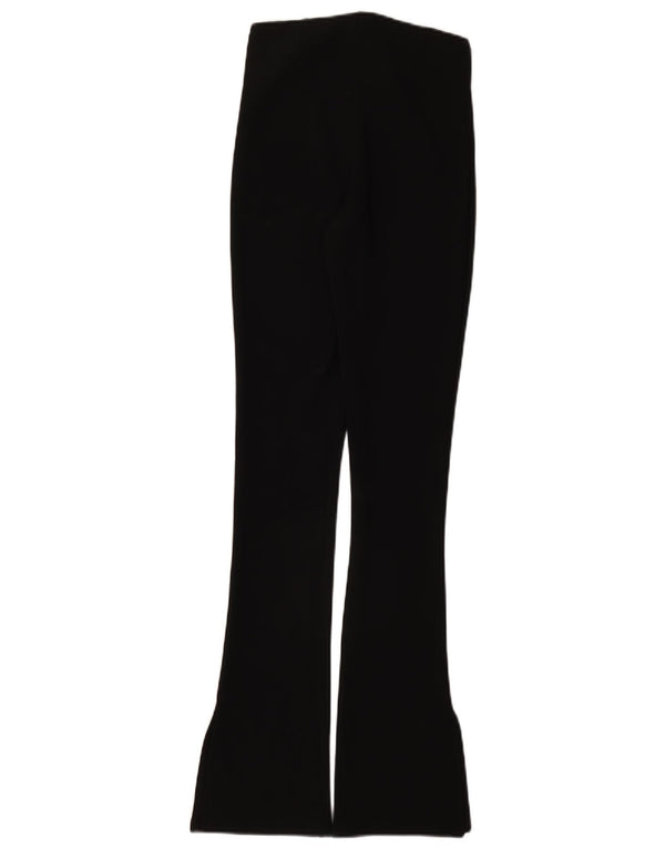 Zara Calça Feminina Flare Casual Pequena W26 L32 Poliéster Preto