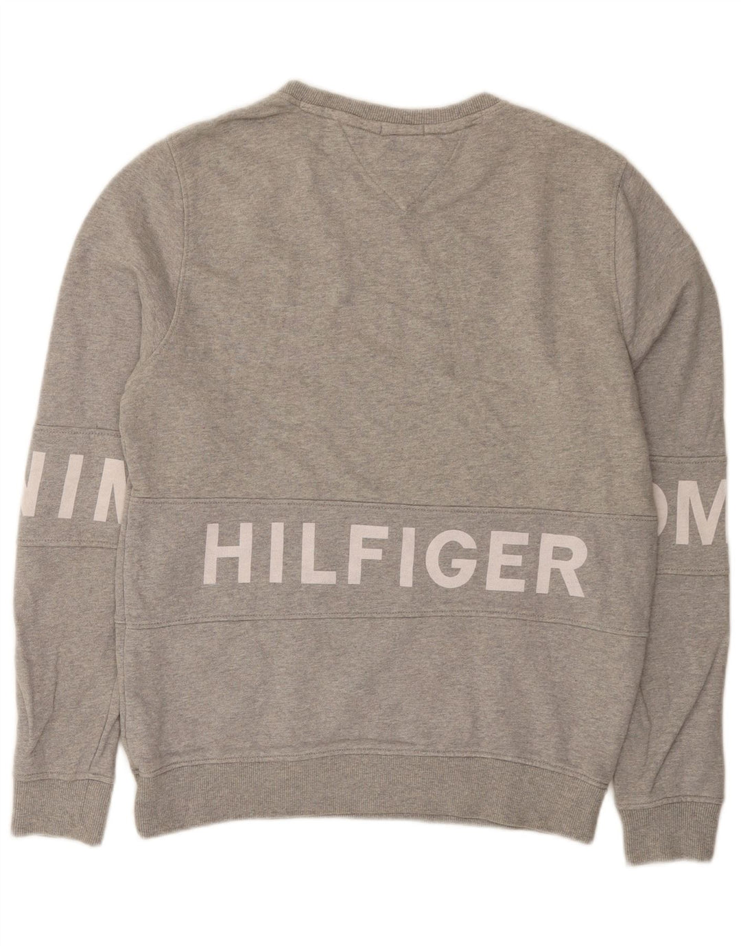 Felpa grafica da uomo Tommy Hilfiger Maglione cotone grigio medio