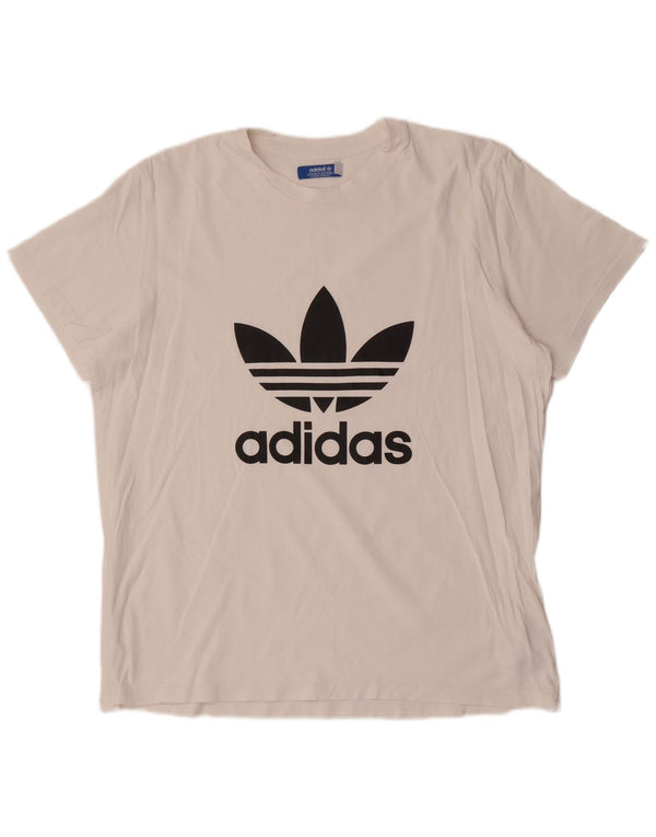 Adidas T-shirt graphique pour homme XL en coton blanc