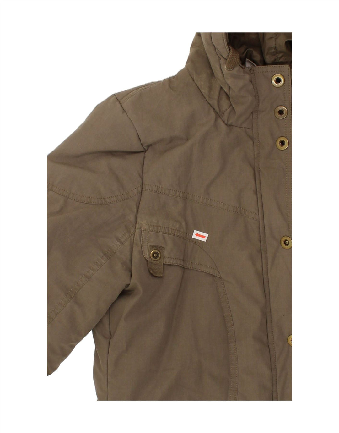 ADIDAS Womens Hooded Overcoat UK 12 Medium Grey Cotton Vintage Adidas and Second-Hand Adidas from Messina Hembry 