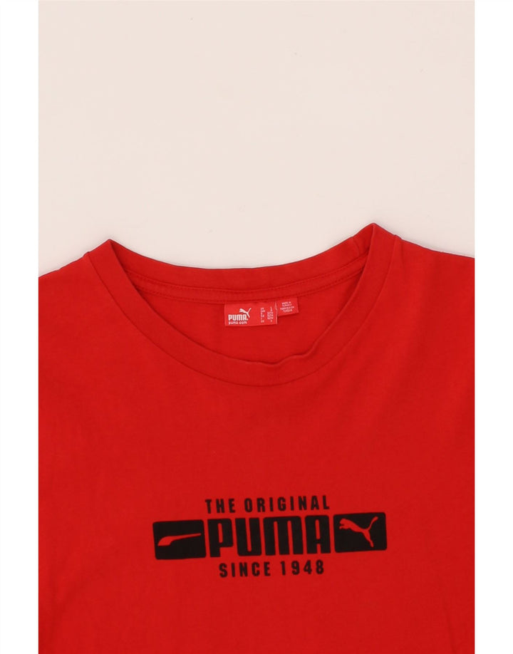 PUMA Mens Graphic T-Shirt Top Large Red Vintage Puma and Second-Hand Puma from Messina Hembry 