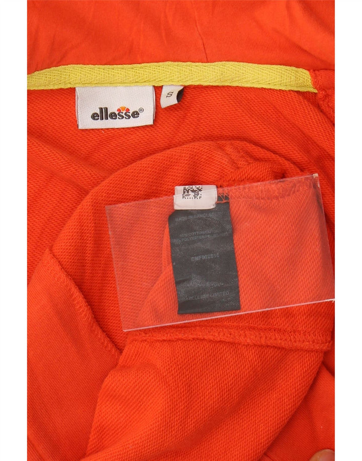 ELLESSE Mens Zip Hoodie Sweater Small Orange Cotton Vintage Ellesse and Second-Hand Ellesse from Messina Hembry 