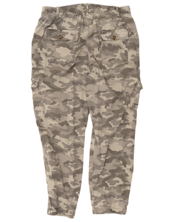 Женские брюки карго Marks & Spencer UK 18 XL W36 L28 Серый камуфляж