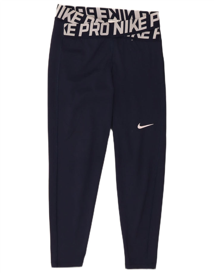 Legging Nike Dri Fit Graphic pour femme UK 14 Bleu marine moyen Polyester
