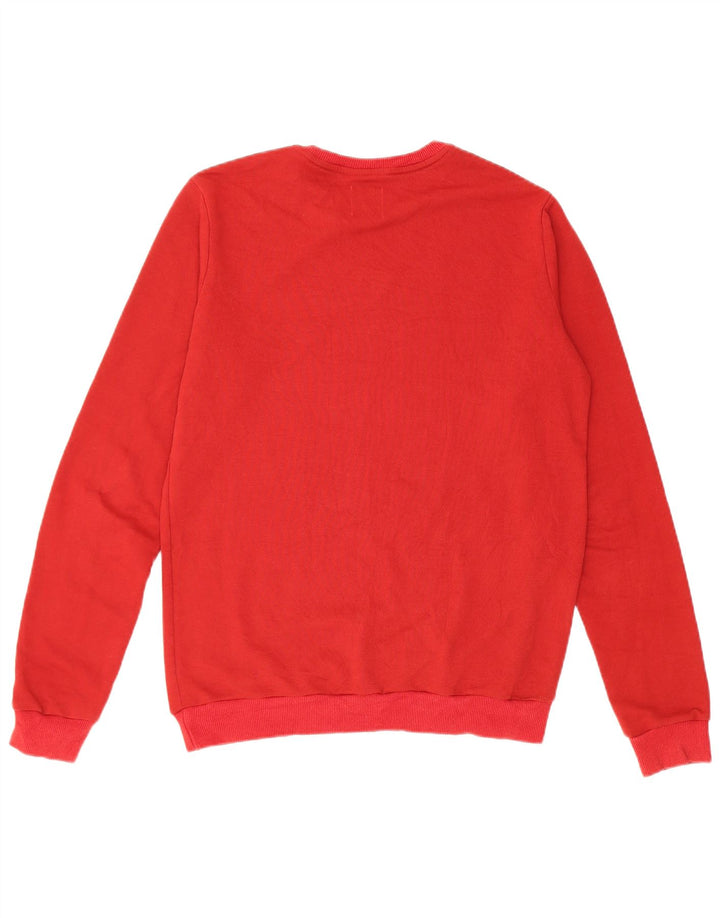 Zara Mens Graphic Sweatshirt Jumper Medium Red Cotton