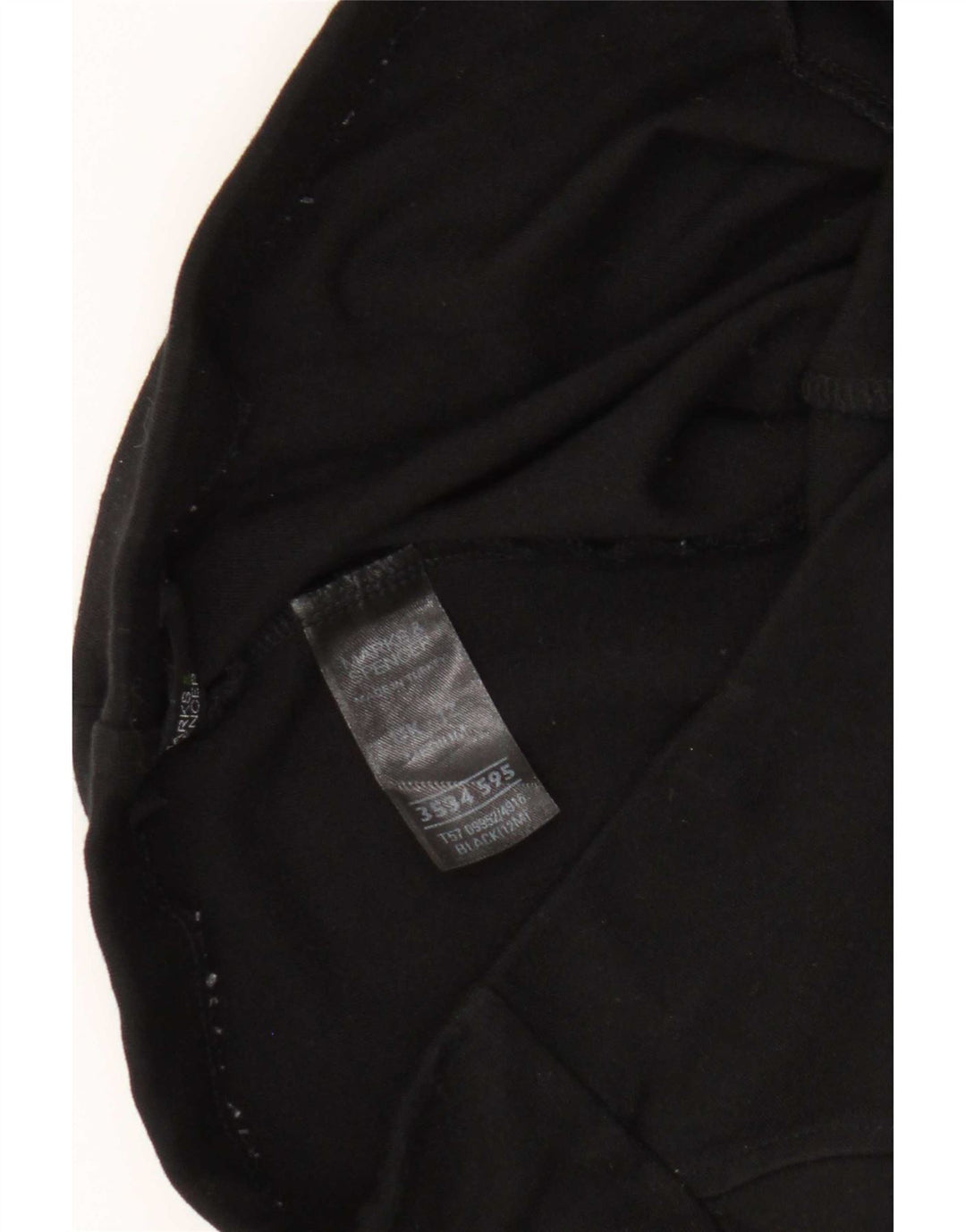 Marks & Spencer Womens Crop Leggings UK 12 Medium Black Viscose