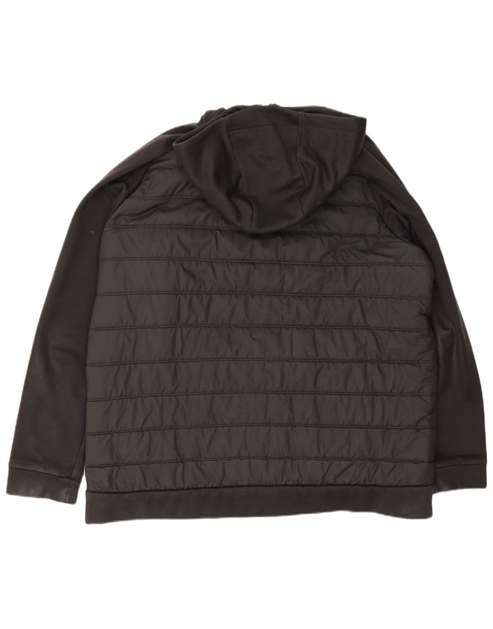 Nike Mens Hooded Padded Jacket UK 44 2XL Black Polyester