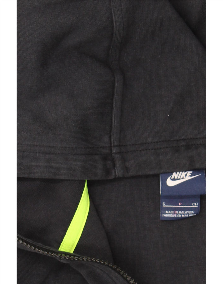 NIKE Mens Zip Hoodie Sweater Small Grey Colourblock Cotton Vintage Nike and Second-Hand Nike from Messina Hembry 