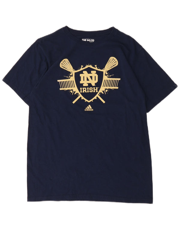 Adidas Mens Notre Dame Fighting Irish Graphic T-Shirt Top Large Navy Blue