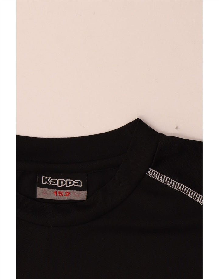 Kappa Boys Graphic T-Shirt Top 11-12 Years Black Polyester