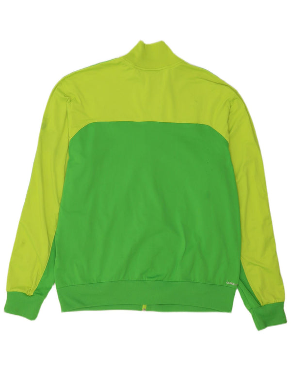 Adidas Veste de survêtement coupe régulière pour homme XL Vert Colorblock Sports