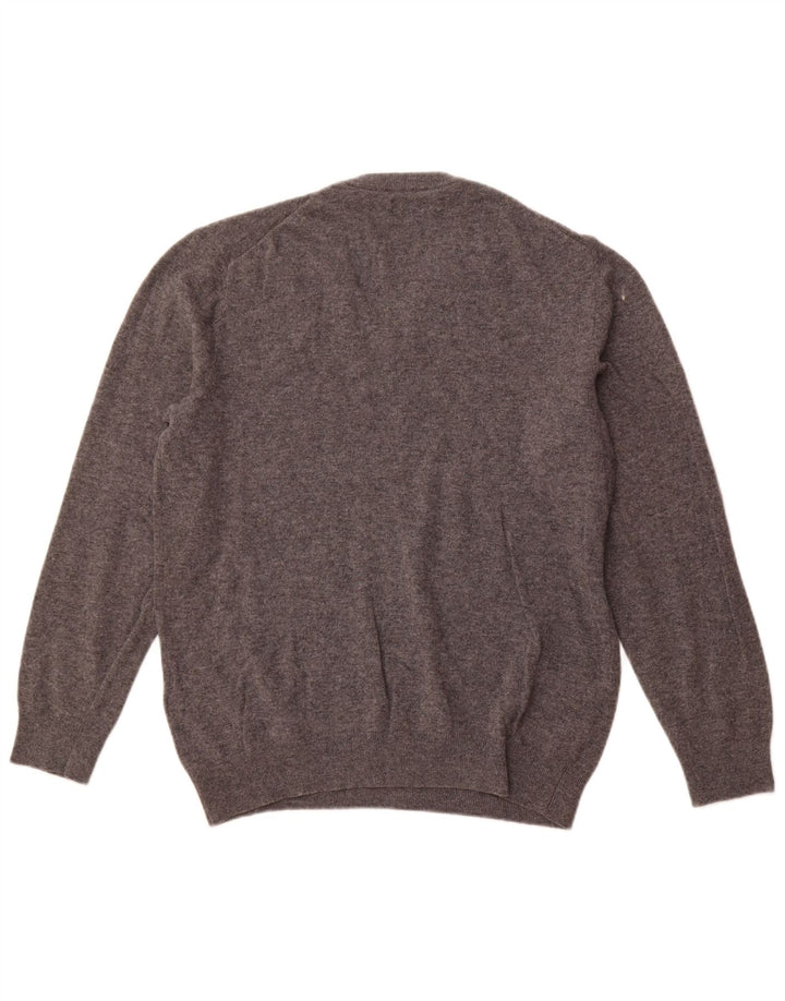 GANT Mens V-Neck Jumper Sweater 2XL Grey Lambswool