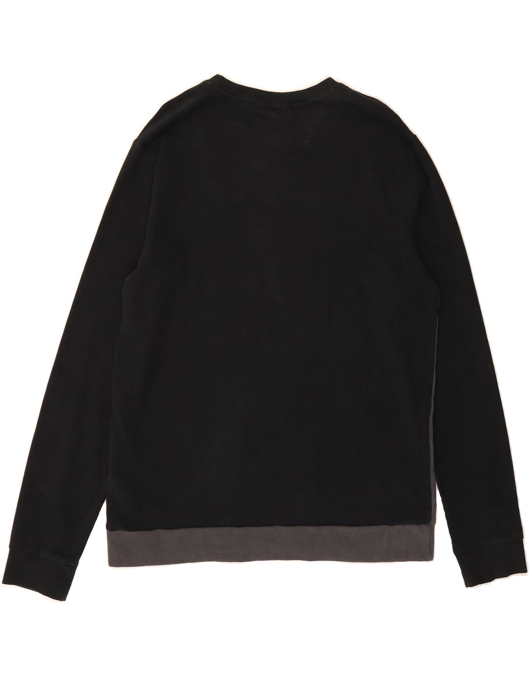FILA Mens Sweatshirt Jumper Large Black Colourblock Cotton Vintage Fila and Second-Hand Fila from Messina Hembry 