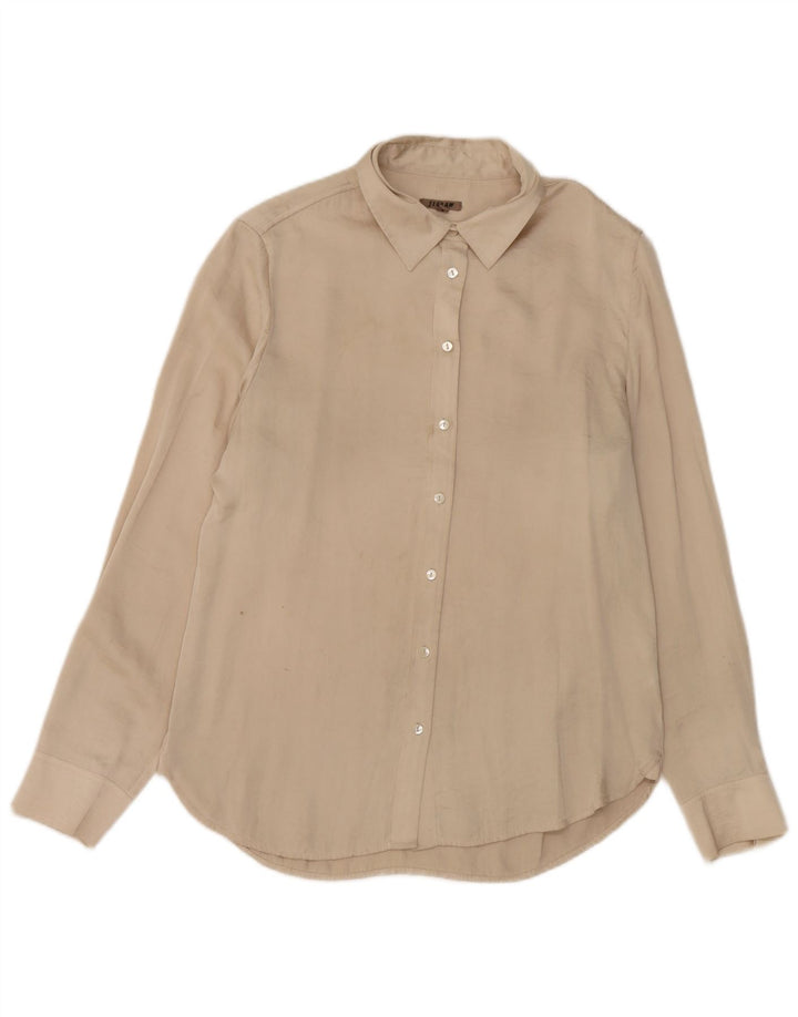 Camicia da donna Jigsaw UK 12 Poliestere beige medio