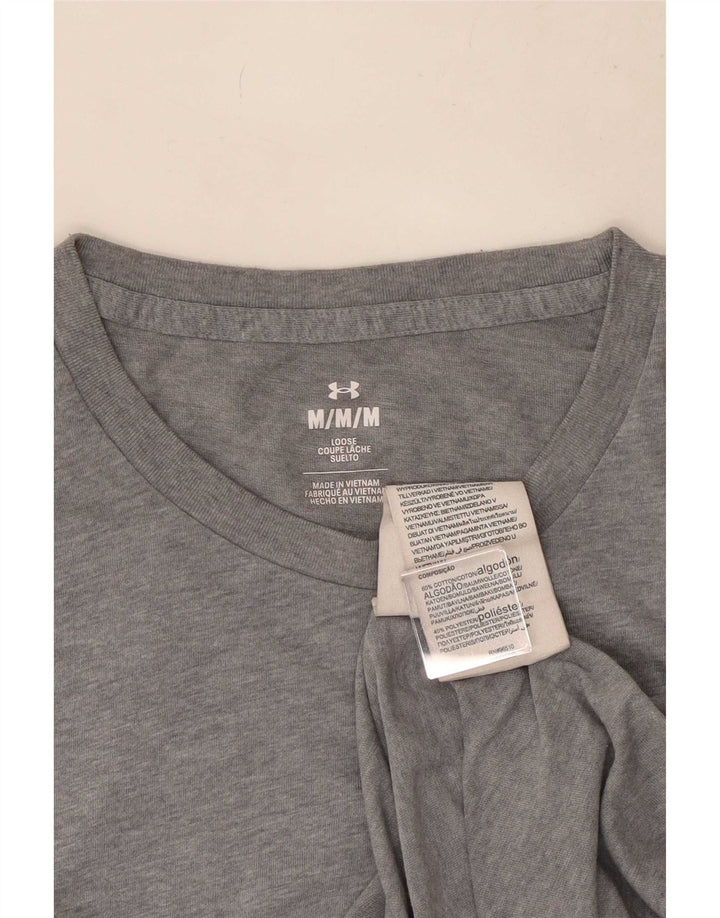 Under Armour Mens T-Shirt Top Medium Grey Cotton