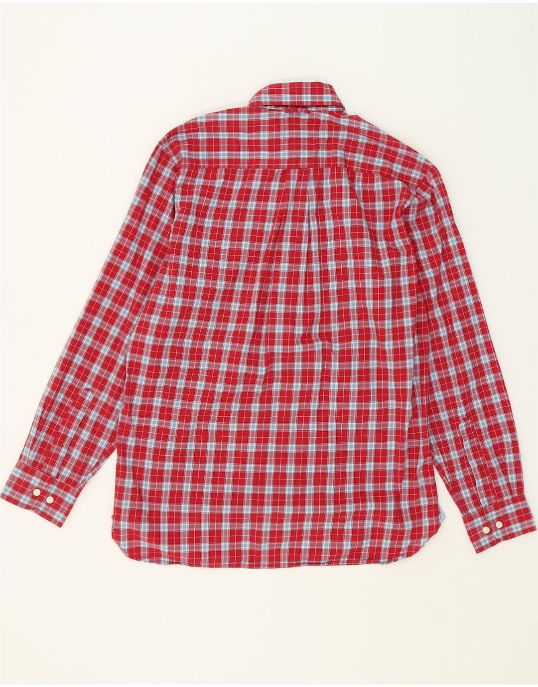 TOMMY HILFIGER Mens Shirt Small Red Check Cotton Vintage Tommy Hilfiger and Second-Hand Tommy Hilfiger from Messina Hembry 