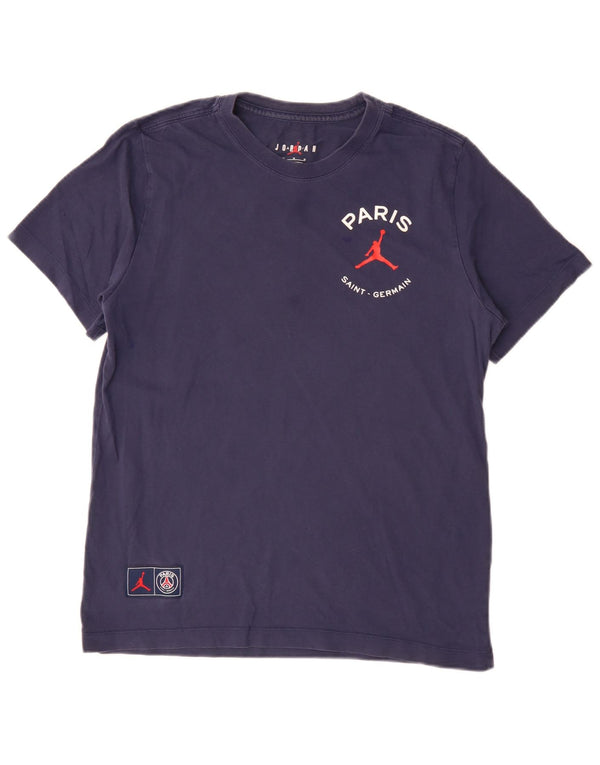 Jordan Mens Paris Saint- Germain Graphic T-Shirt Top Medium Navy Blue