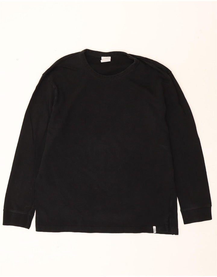 ZARA Mens Top Long Sleeve Large Black Cotton Vintage Zara and Second-Hand Zara from Messina Hembry 