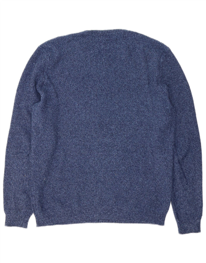 Massimo Dutti Herre Crew Neck sweater Medium Navyblå Bomuld