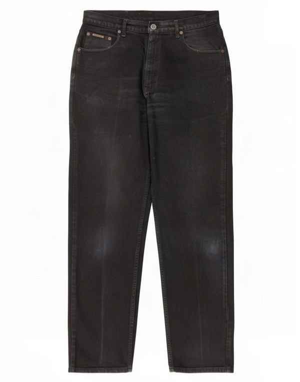 Ανδρικό τζιν ίσιο Calvin Klein W33 L33 Μαύρο βαμβακερό