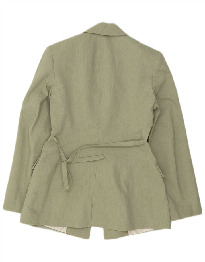 Zara Womens Open Blazer Jacket UK 6 XS Grøn