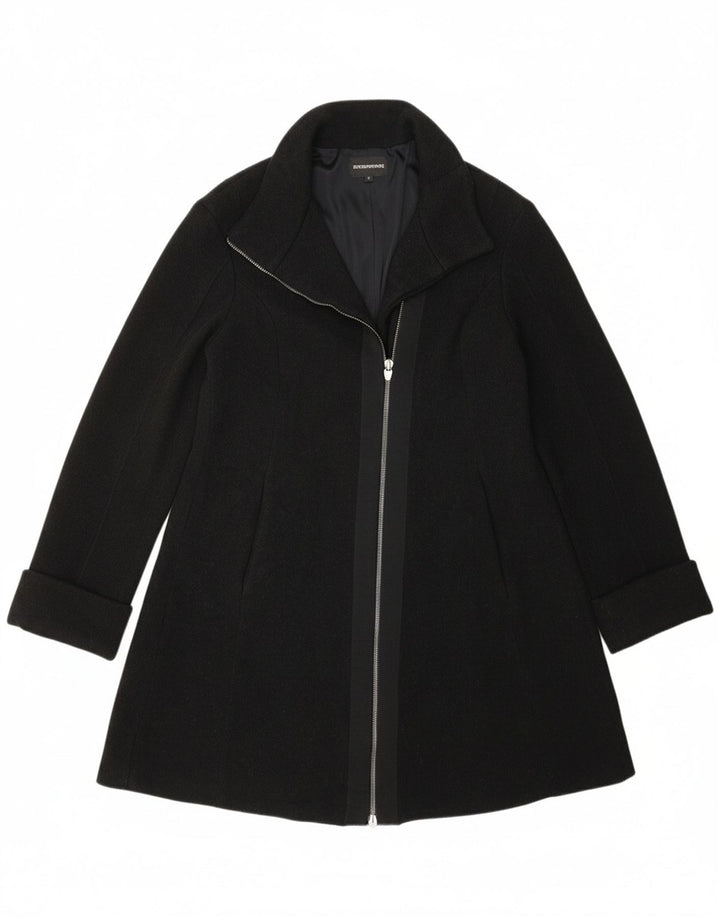 EMPORIO ARMANI Womens Overcoat UK 14 Large Black Vintage Emporio Armani and Second-Hand Emporio Armani from Messina Hembry 
