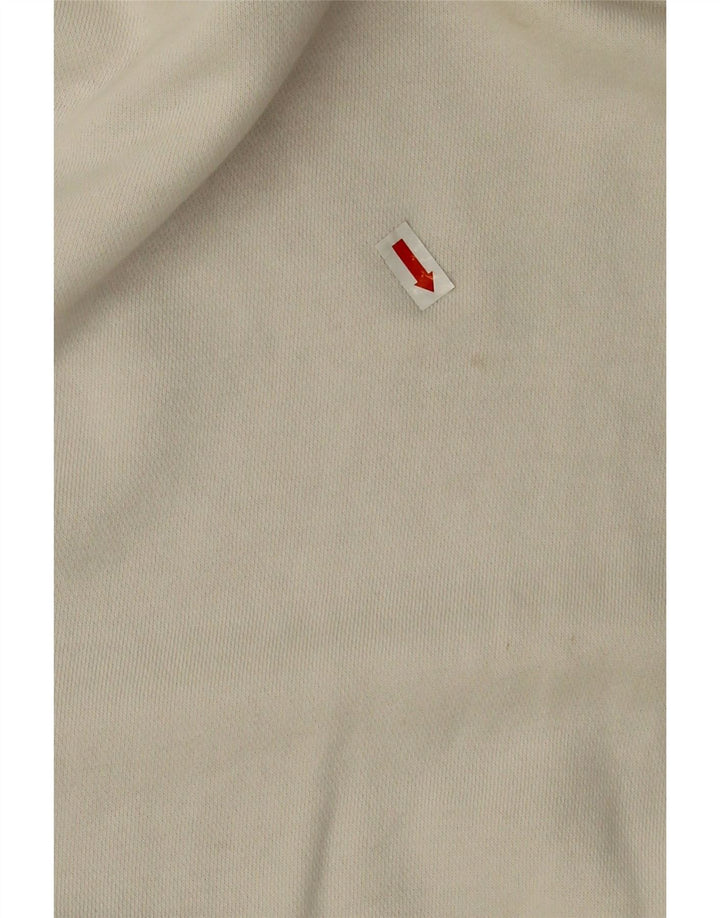 Nike Womens Crop Oversized Sweatshirt Jumper UK 14 Medium Off White Cotton